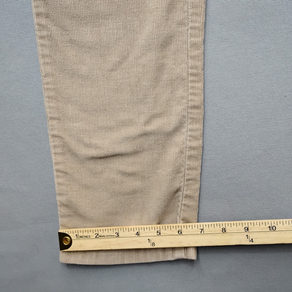 Vintage Levis 910 Tan Corduroy Pants 90s Made in USA Straight Leg Beige 3 JR M - Picture 4 of 11